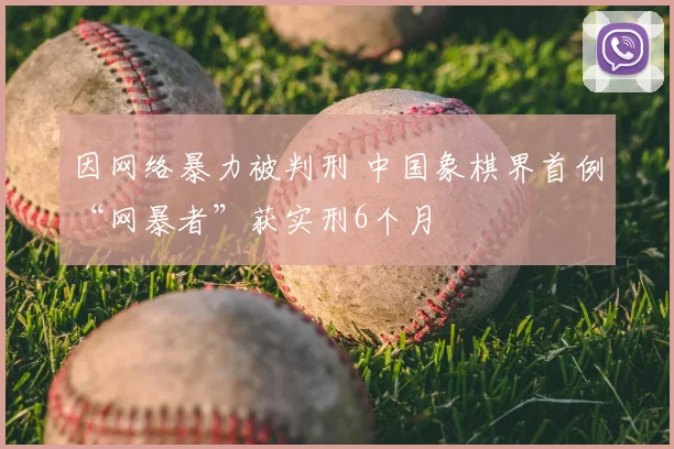 因网络暴力被判刑 中国象棋界首例“网暴者”获实刑6个月